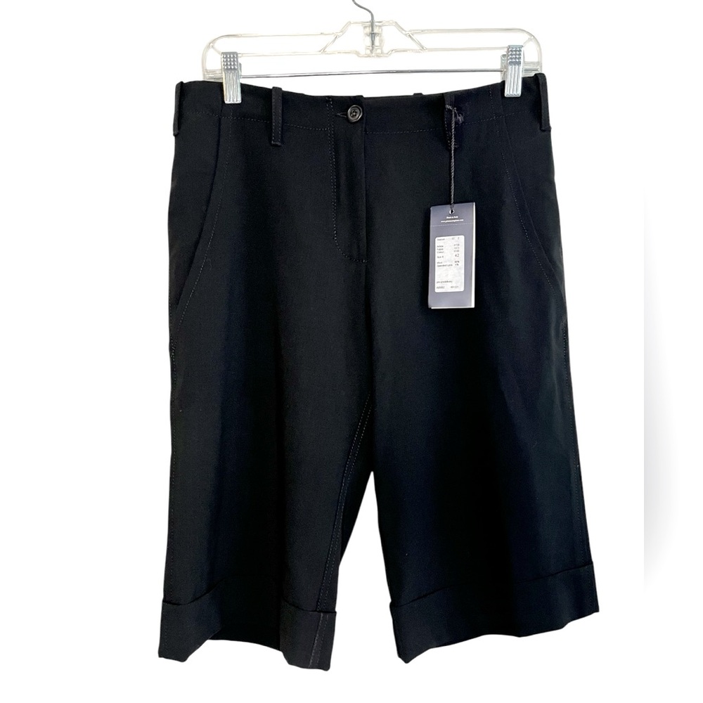 Piazza Sempione size 6 Black Bermuda shorts NWT